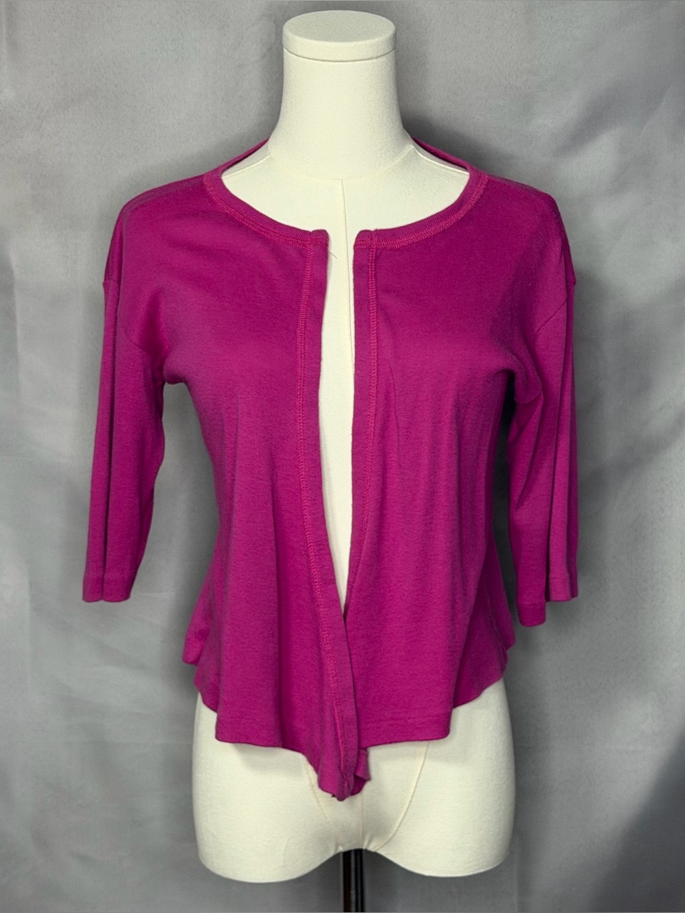 Avon Fuchsia Open-Front Cardigan 90s Vintage